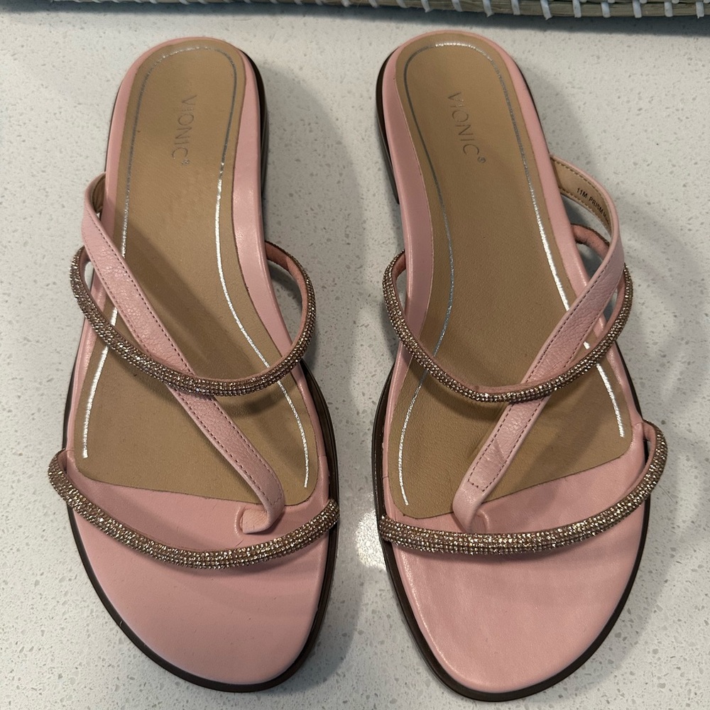 Vionic Pink Strappy Sandals